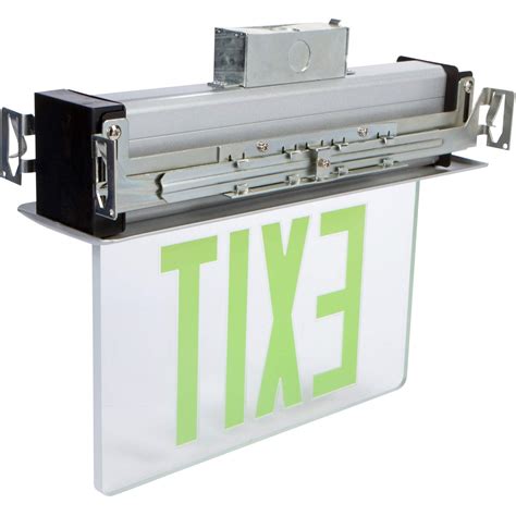 MorrisProducts LED Exit Sign – Recessed Mount Edge – Green on India | Ubuy