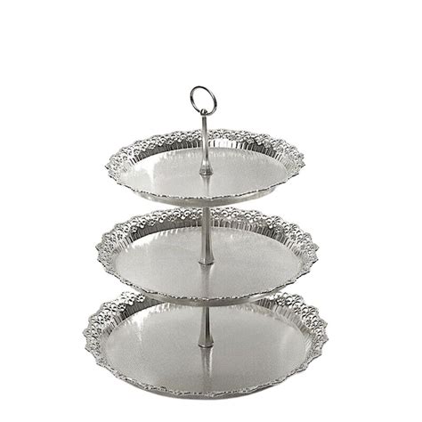15" Metallic Silver 3-Tier Cupcake Stand | Michaels