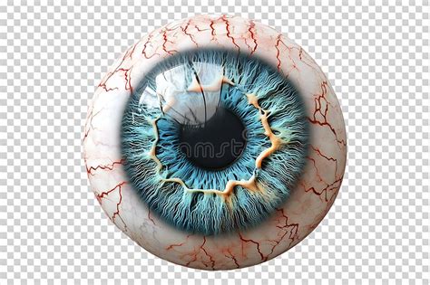 Realistic Blue Eye Isolated on White and Transparent Background PNG ...
