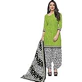 Miraan Women's Cotton Unstitched Dress Material (White, Free Size ...