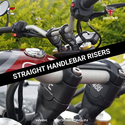 Straight Handlebar Risers for Triumph Speed 400 – CARBON RACING