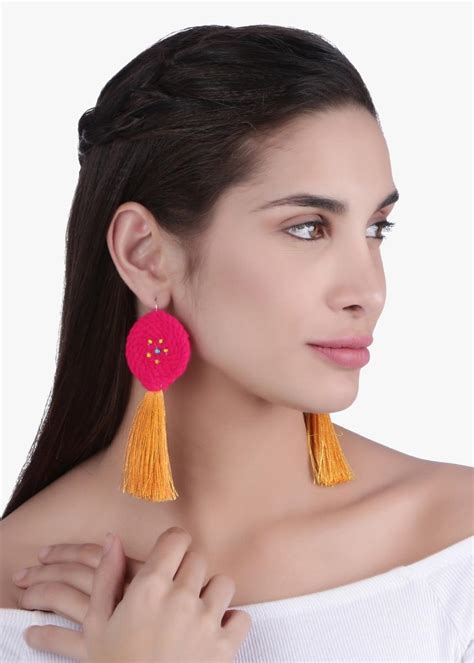 Get Two-Tone Tassel Wool Earrings at ₹ 400 | LBB Shop