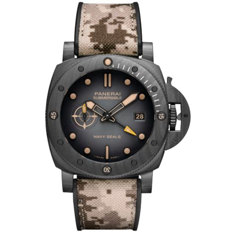 Panerai Submersible QuarantaQuattro GMT Navy SEALs Carbotech™ PAM 1513 ...