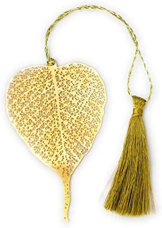 Skywalk Art & Craft Leaf Shape Metal Bookmark with Tassel,Pendant Charm ...