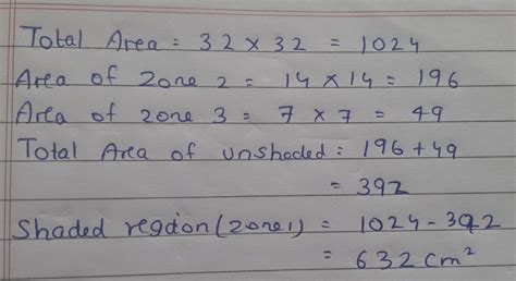 QUESTION:- Find the area of the shaded region. All the boxes are in ...