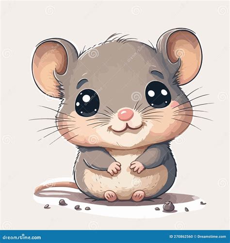小灰鼠. 小老鼠宝宝. 长着大黑眼睛的友善的小老鼠. 向量例证. 插画 包括有 鼠标, 婴孩, 子项, 例证 - 270862560