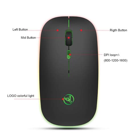 HXSJ T18 Dual Mode Bluetooth Wireless Mouse | Concept Kart