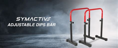 Amazon Brand - Symactive Adjustable Dips Bar Dip Station | Body Press ...