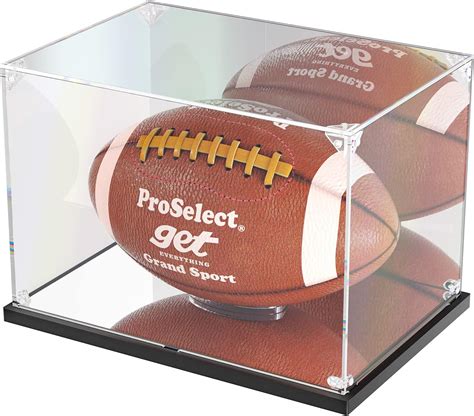 Amazon.com: Football Display Case with Mirror Back and Base, Acrylic ...