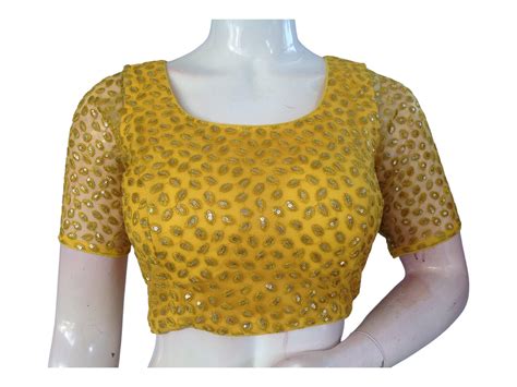 Yellow Saree Blouse, Readymade Saree Blouse, Designer Blouse online fr ...