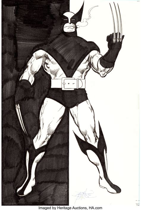 John Byrne Wolverine #1 Back Cover Original Art (1988).... Original ...