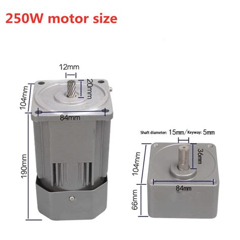 YIYIBYUS 110V 250W Variable Speed Gear Motor with Reducer India | Ubuy