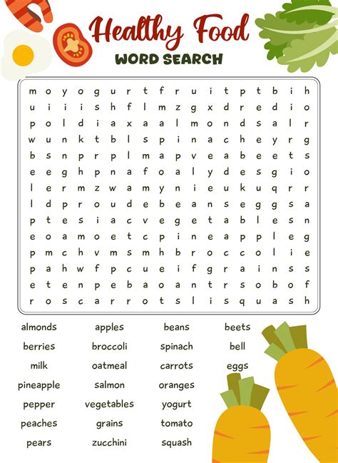 Printable Food Word Search - Printable Word Searches