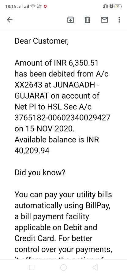 [Resolved] HDFC Bank — hdfc account is debited with 1299