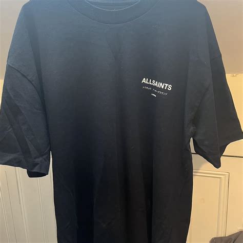 Black All saints T-shirt Never been worn before... - Depop