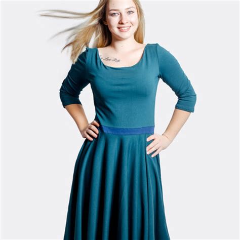 Bio Kleid Vrida smaragd/ blau - kaufen