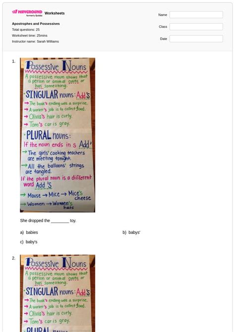 50+ Apostrophes worksheets for Class 5 on Wayground | Free & Printable
