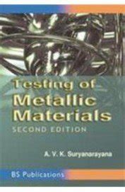 Buy Testing of Metallic Materials Book Online at Low Prices in India ...