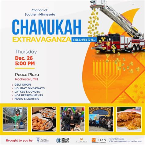 Chanukah Extravaganza & Gelt Drop Downtown Rochester, Peace Plaza ...