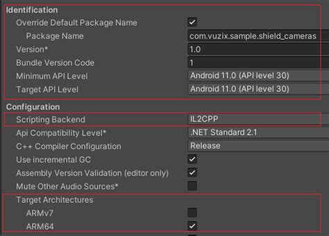 Unity Build for Android Settings 的图像结果