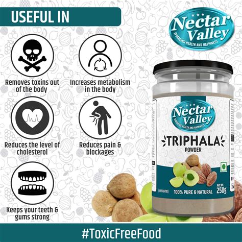 Buy NECTAR VALLEY TRIPHALA POWDER (1:1:1) OF AMALAKI BIBHITAKI ...