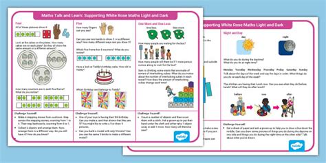 👉 EYFS Maths Talk and Learn: White Rose Maths Light and Dark