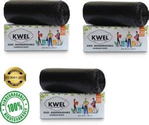 KWEL KWL BIODEGRADABLE B3 Large 5 L Garbage Bag Pack Of 3 Price in ...