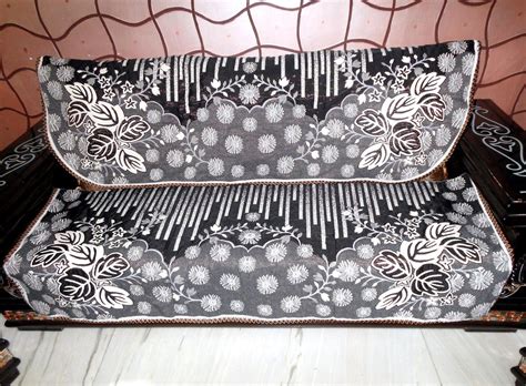 Designer mart 5 Seater Sofa Covers - Set of 6 (Reversible Color:Brown)