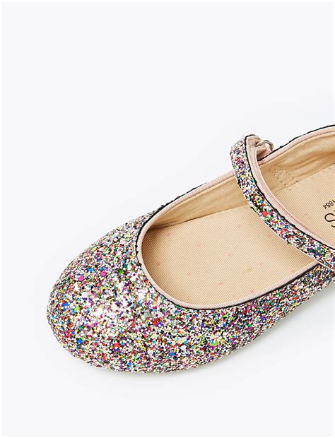 Buy Kids’ Freshfeet™ Glitter Mary Jane Pumps at Marks & Spencer