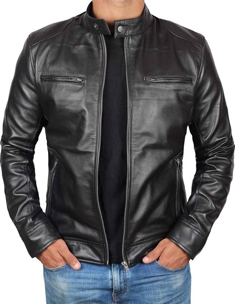 Chaquetas de piel Blingsoul para hombre, chaqueta de piel de cordero ...