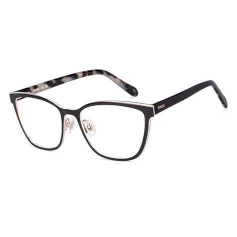 Buy Gold Black Full Rim Cat Eye Fossil PREMIUM FOS 7180 G-807 ...