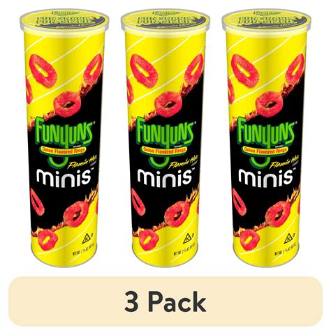 (3 pack) Funyuns Minis Flamin Hot Flavored Onion Rings, 2.785 oz ...