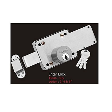 Pin Cylindrical Door Lock Inter Lock 6 Action (S.S. Finish) : Amazon.in ...