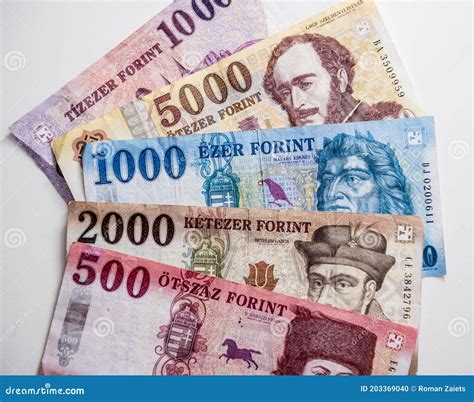 World Money Collection. Fragments of Hungary Money Stock Photo - Image of hungary, country ...