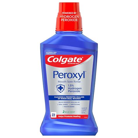 Amazon.com : Colgate Peroxyl Antiseptic Mouthwash and Mouth Sore Rinse ...