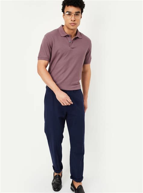 Buy Men Textured Polo T-shirt Online at just Rs. 499.0 - 1000015485527 ...