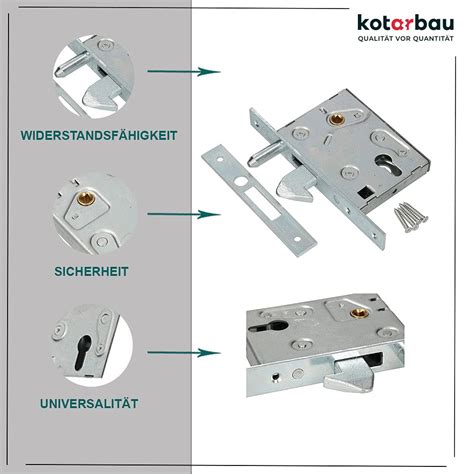 KOTARBAU® F-60 Hook Mortice Lock Sliding Door Lock Sliding Doors Strike ...