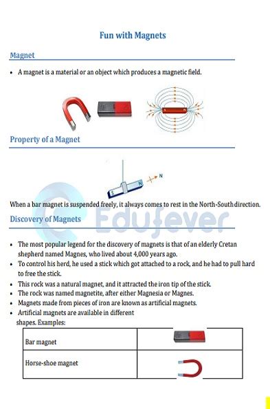 Class 6 Science Fun with Magnet Question and Answer 的图像结果