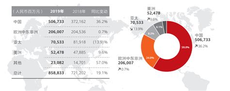 华为2019年中国收入5067.33亿元 占比整体收入59%