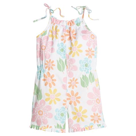 Girls Mimi Romper in Retro Floral – Little English