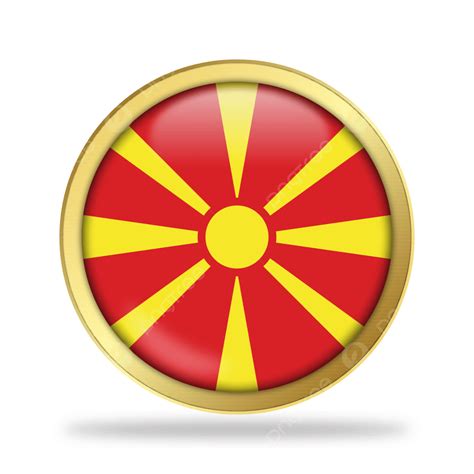 Macedonia Flag Vector Design Images, North Macedonia Flag Icon Png Gold ...