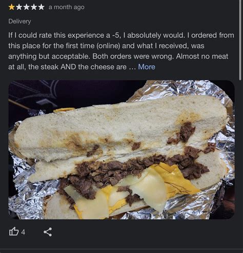 Was going to order the Pardon My Cheesesteak despite all the negative ...