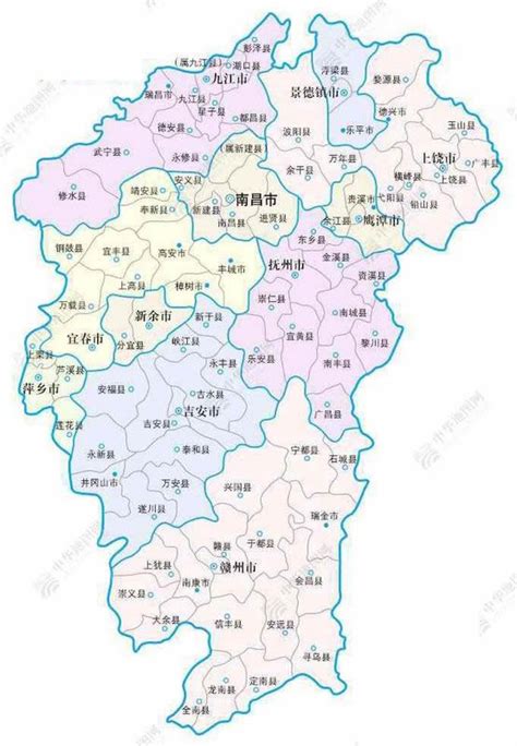 江西省乡镇分界图_江西地图查询
