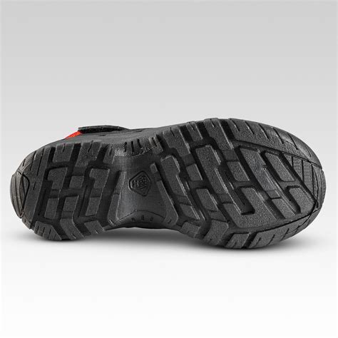 Buy Kids Hiking Shoes (Mid Ankle) MH100 - Grey/Red Online | Decathlon