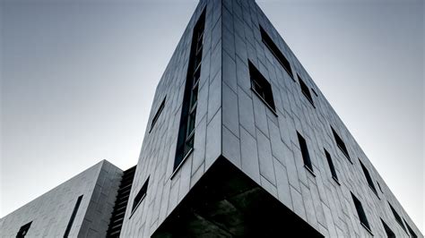 Wallpaper building, edges, architecture, windows, gray hd, picture, image