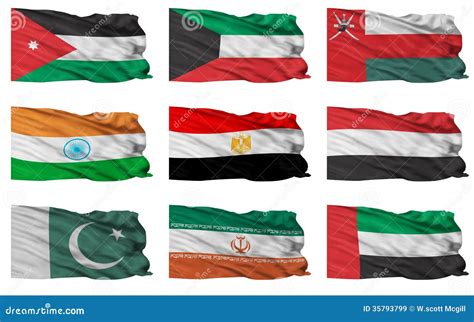 Flags of Middle East. stock illustration. Illustration of arab - 35793799