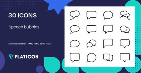 Speech bubbles Icon Pack | Lineal | 30 .SVG Icons