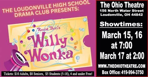 Willy Wonka, The Ohio Theatre - Loudonville, 15 March 2024 | AllEvents.in