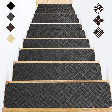 Buy Carpet Stair Treads for Wooden Steps Indoor with Self Adhesive ...