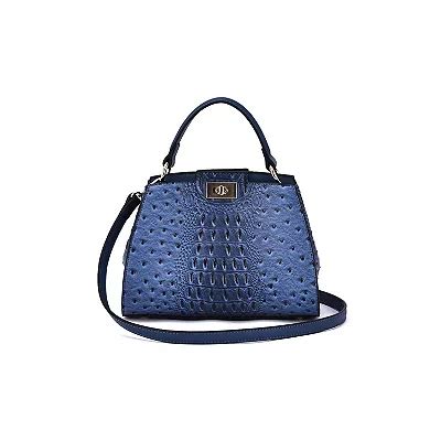 Mellow World Ozzie Ostrich Embossed 2-Compartment Crossbody Bag